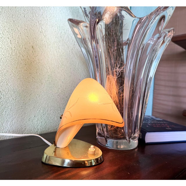 Austrian Brass and Hand-Painted Glass Table Lamps by Rupert Nikoll, 1950s, Set of 2 For Sale - Image 16 of 17