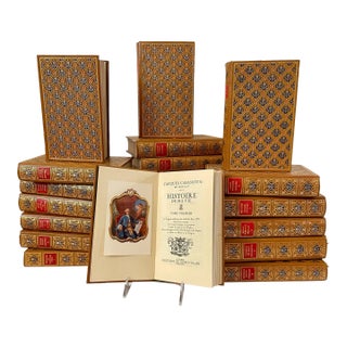 Leatherbound Memoirs by 19th Century French Authors. Editions De Crémille 1969. Set of 22 For Sale