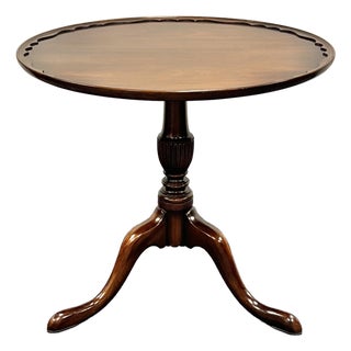 Vintage Brandt Mahogany Queen Anne Style Tea Table For Sale