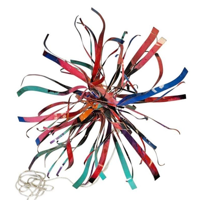 Abstract 1980s Dorothy Gillespie Enamel on Aluminum 3d Orb Abstraction For Sale - Image 3 of 6