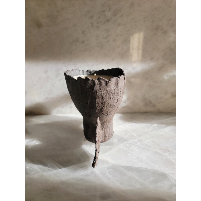 Handmade Organic Ceramic Tulip Vessel / Candle by Tania Whalen For Sale - Image 9 of 12