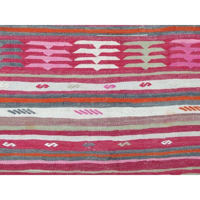 Vintage Turkish Handwoven Wool Kilim Area Rugs For Sale - Image 9 of 11