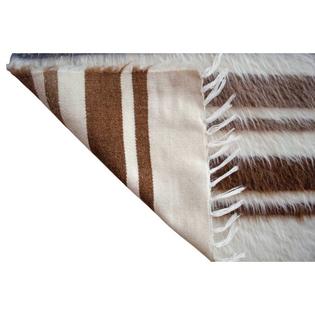 Angora Mohair Stair Tread Turkish Handmade Runner Rug - 2′1″ × 29′1″ For Sale - Image 9 of 9