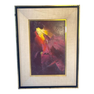 Mid 20th Century “Jazz” Abstract Oil Painting by Earl Daniels, Framed For Sale