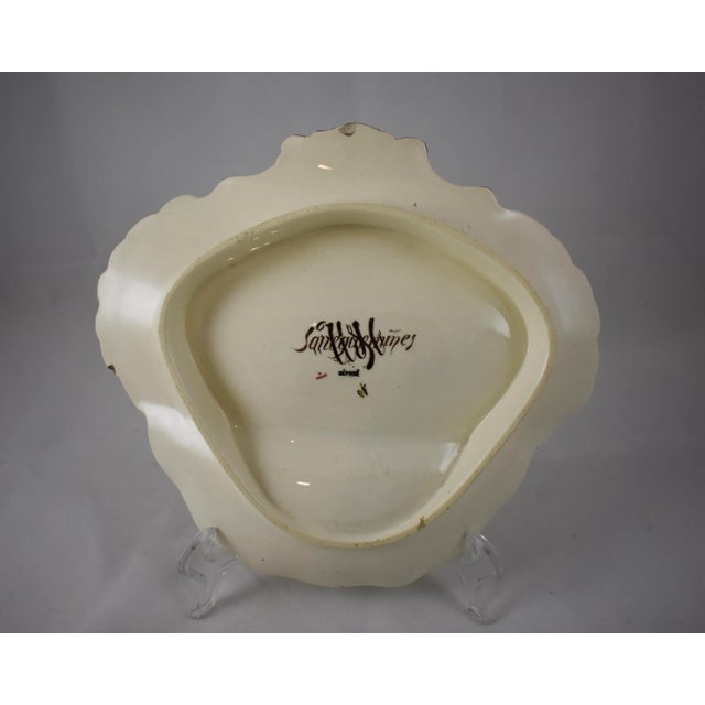 French Faïence Sarreguemines Shell-Shaped Asparagus Plate For Sale - Image 10 of 12