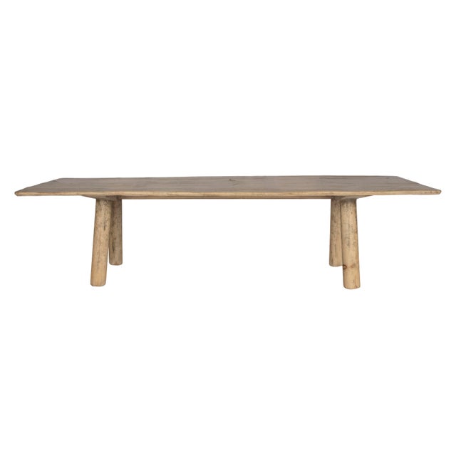 Transitional Late 20th Century Reclaimed Elm Dining Table With Limb Legs For Sale - Image 3 of 7