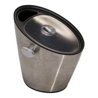 1990s Modernist Michael Graves Stainless Ice Bucket For Sale