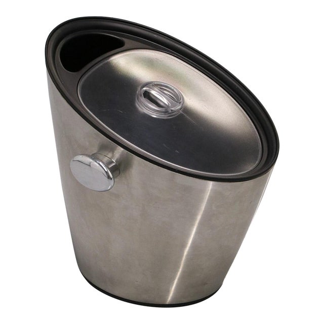 1990s Modernist Michael Graves Stainless Ice Bucket For Sale
