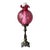 Vintage Cranberry Pink Swirl Glass Tall Electric Victorian-Style Parlor Lamp For Sale