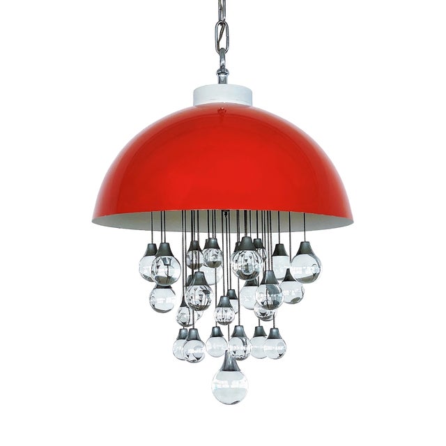 Space Age Jelly Fish Pendant Light, 1980s For Sale