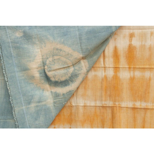 Organic Peace Silk Throw, Indigo Horizon For Sale In Los Angeles - Image 6 of 7