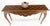 Wood Parquetry Inlay Top Cabriole Leg Scallop Ornament Chestnut Console Sofa Table For Sale - Image 7 of 13