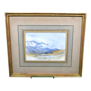 Mid 20th Century Dalnaspidal Scottish Landscape Watercolour For Sale
