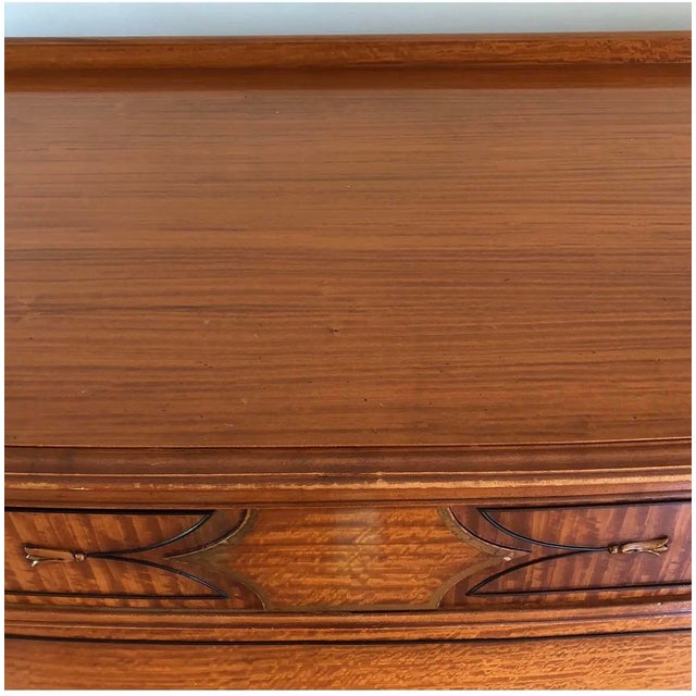 1930s 1930s John Widdicomb Satinwood Demilune Bow Front Dresser For Sale - Image 5 of 9