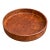 Vintage Tray Round Turned Teak Wood 9 1/2” D For Sale
