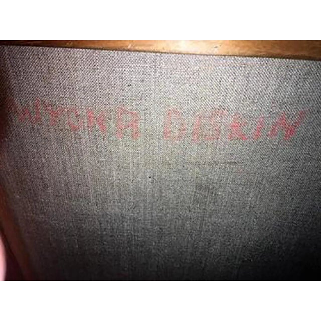 1970s 1970s Wyona Diskin Signed Modern Painting of Baroque Woman and Child For Sale - Image 5 of 7