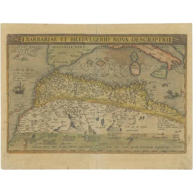 Antique Map of North Africa by Ortelius, 1580s For Sale - Image 5 of 5