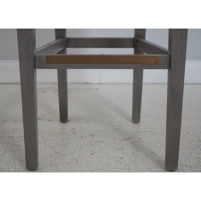 Set of 6 Lee Faux Leather Seat Bar Stools For Sale - Image 17 of 18