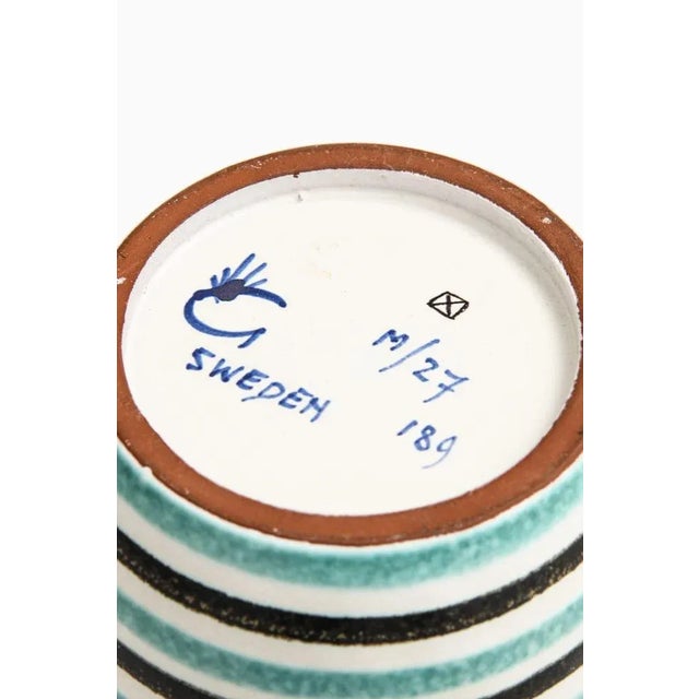 Stig Lindberg Ceramic Vase in Blue attributed to Stig Lindberg, 1950s For Sale - Image 4 of 5