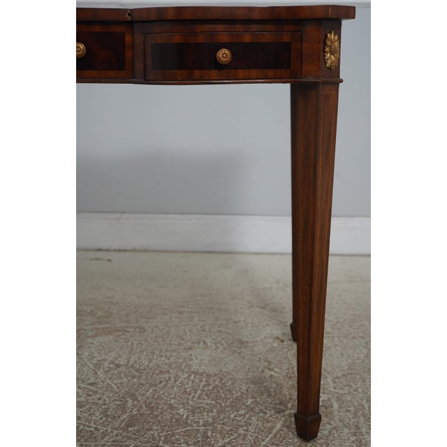 Maitland Smith Leather Top Games Table For Sale - Image 12 of 18