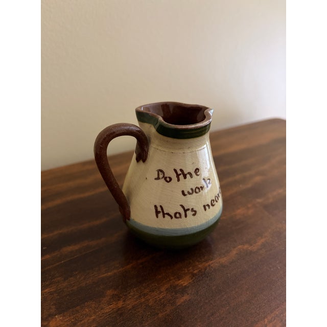 Late 19th Century English Torquay Motto Pitcher With Sailboats, Devon Earthenware Pottery For Sale - Image 4 of 9