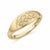 Lily of the Valley Botanical Signet Ring in Silver, Gold, Size 8 For Sale - Image 4 of 11