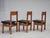 Vintage Danish Church Chairs in Leather and Oak, 1960s, Set of 3 For Sale - Image 9 of 18