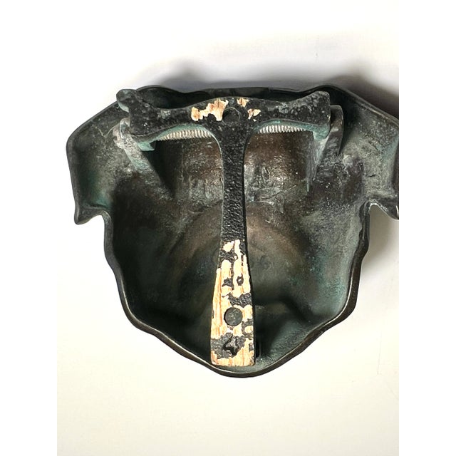 Metal Mid 20th Century Solid Bronze Door Knocker For Sale - Image 7 of 12