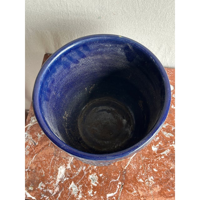 Art Deco Brush McCoy Majolica Jardiniere: Satyr Gargoyle Art Pottery For Sale - Image 3 of 4