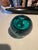 Mid-Century Modern Art Deco Spherical Sea Green Blue Glass Sommerso Murano Vases - Pair For Sale - Image 3 of 4
