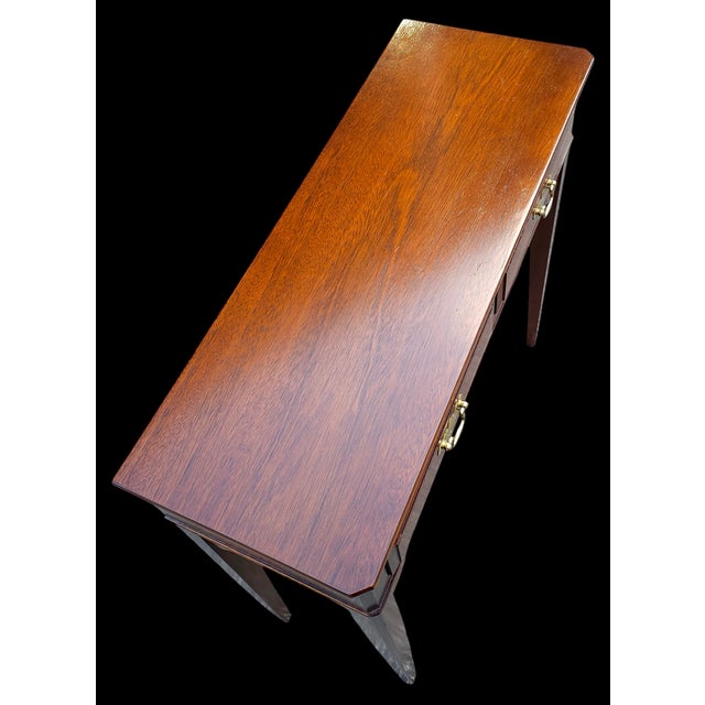 Solid Mahogany Diminutive Hall Console Table For Sale - Image 4 of 8