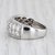 Modern 1.82ctw Diamond Ring 10k White Gold Size 7 Wedding Anniversary Band, Size 7 For Sale - Image 3 of 8