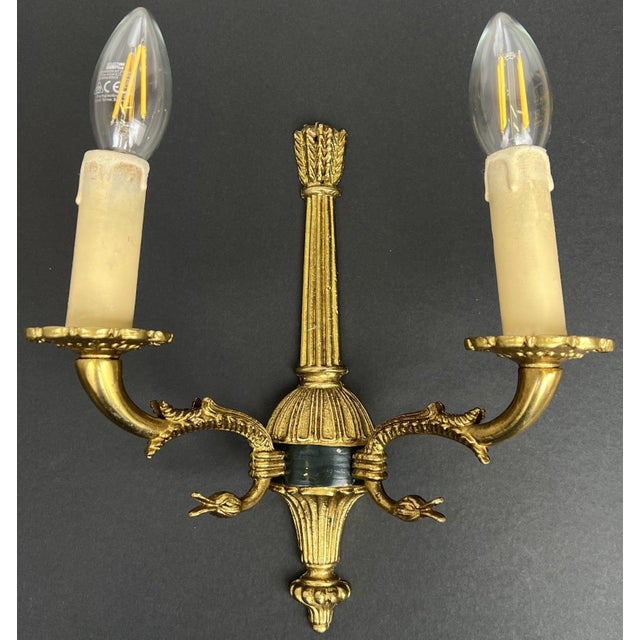 Vintage French Style Wall Sconces, Set of 2 For Sale - Image 3 of 15