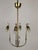 4-Arm Chandelier in Brass with Silk Shades, Austria, 1930s For Sale - Image 16 of 17