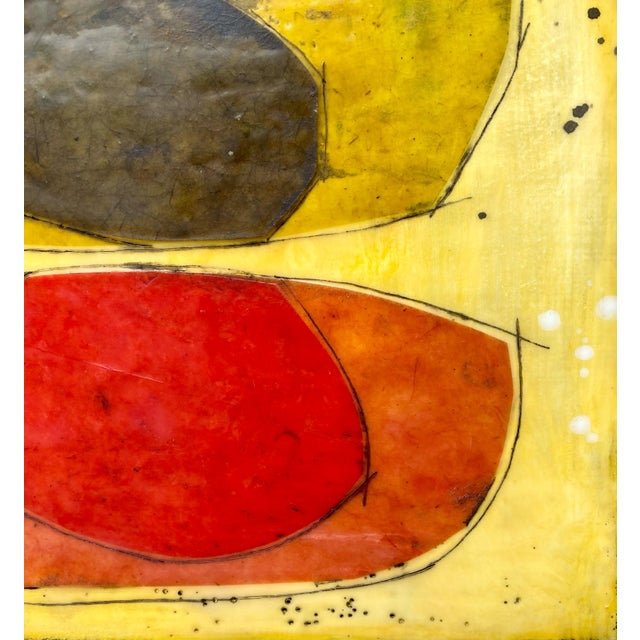 Encaustic Collage Painting by Gina Cochran - "Flourish in the Meantime" For Sale - Image 4 of 4