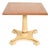 Hollywood Regency Cherry Wood and Cream Lacquered Pedestal Tea Table or Occasional Side Table by Mersman, Circa 1960s For Sale