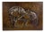 High Relief Painting of Horses in Embossed Copper by Studio Cellini For Sale