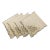 Vintage Madeira Taupe Embroidered Cocktail Napkins, Set/4 For Sale
