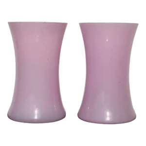 Pair of Pink Glass Vase - a Pair of 2