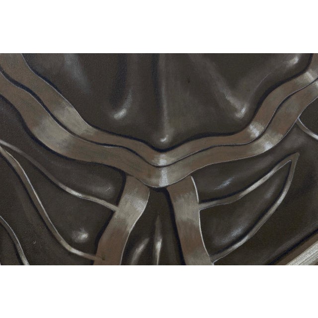 Metal Dan Poole Deco Panel Signed 1984 Acrylic Contemporary Painting on Canvas Framed For Sale - Image 7 of 9