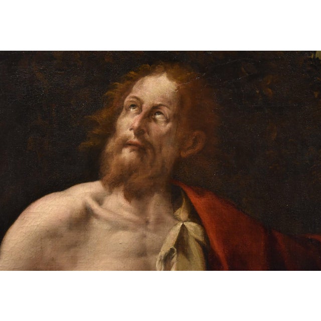 Tomaso Pombioli, Saint John the Baptist, 1620, Oil on Canvas, Framed For Sale - Image 6 of 13