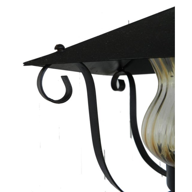 French vintage outdoor light classic french mid century wrought iron this will be rewired ready for us standards or eu and...