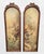 English Vintage Tall Narrow Oval Bow Top Floral Garden Printed Wall Printed Art Decor Panels- A Pair For Sale - Image 3 of 9