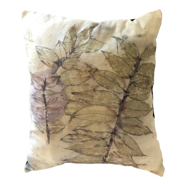 Contemporary Pillow Printed From Botanicals For Sale