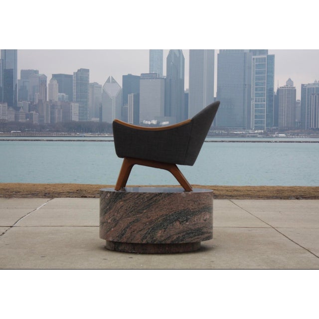 Textile Pair of Mid Century Adrian Pearsall Lounge Chairs Model 1806-C for Craft Associates For Sale - Image 7 of 7