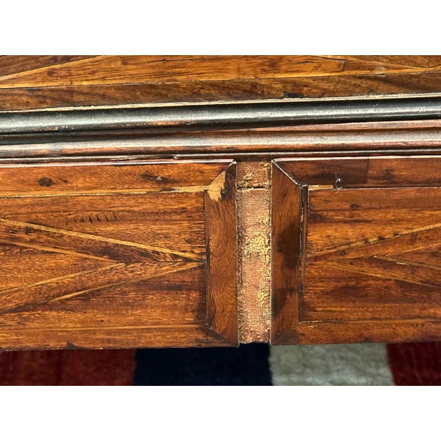 18th C. Portuguese Contador Com Trempe Chest on Stand Wood Parquetry For Sale - Image 17 of 18