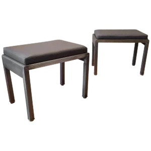 1930s Vintage Norman Bel Geddes for Simmons Art Deco Ottomans- A Pair