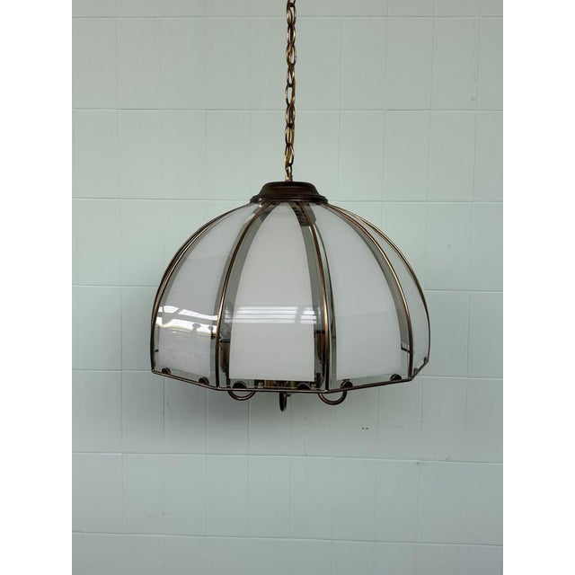 Metal Vintage Italian Hollywood Regency Style Pendant Light, 1960s For Sale - Image 7 of 18