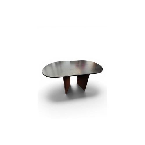 Vintage Brutalist Dark Wood Folding Table, 1970s For Sale - Image 9 of 9