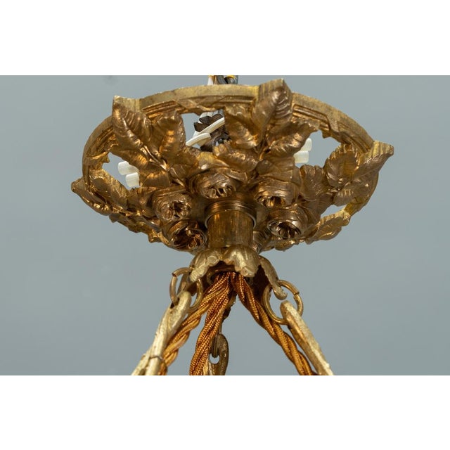 Art Nouveau Pendant Light with Amber-Ochre Glass by Muller Frères, France, 1920 For Sale - Image 18 of 18